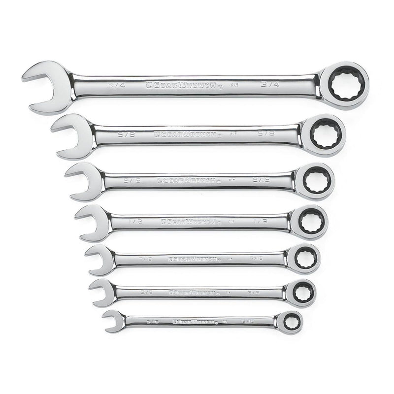 GearWrench EHT9317 Wrench Ratching Comb. Set Sae 7 Pc Gearwrench - Pelican Power Tool