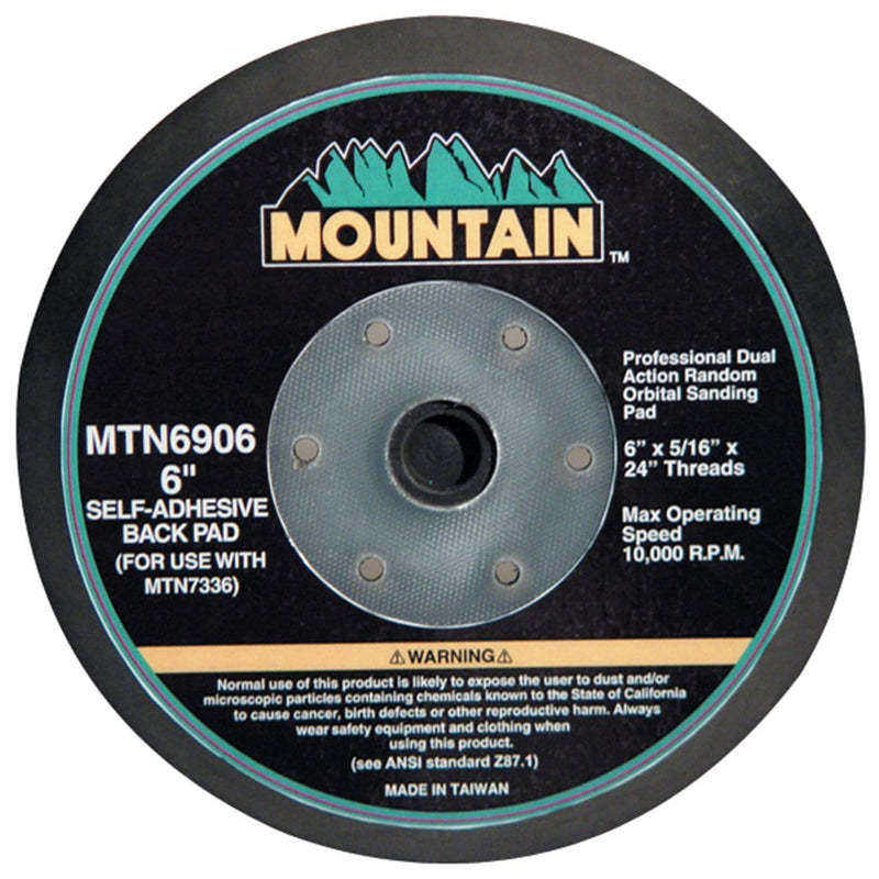 Mountain MTN6906 6" Psa Pad 6 Mounting Holes - Pelican Power Tool