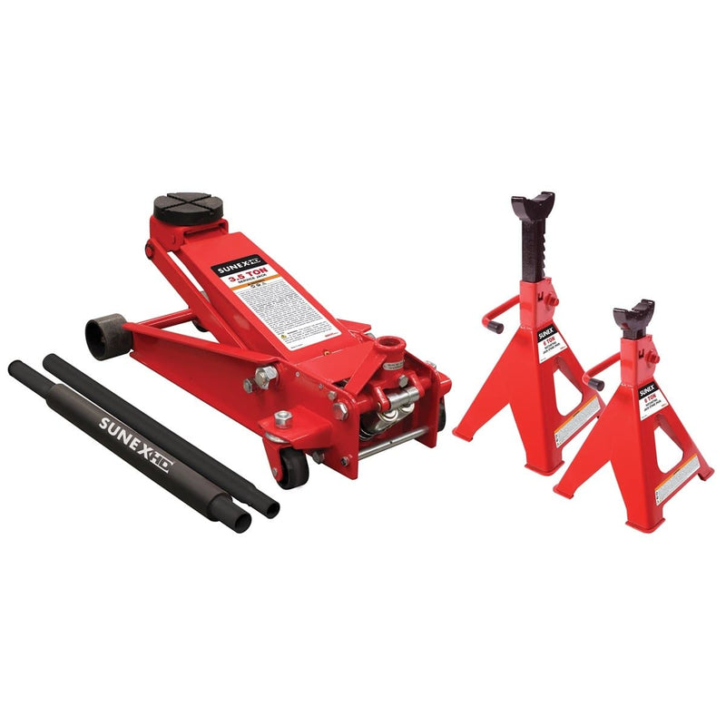 Sunex 66037JPK 3.5 Ton Service Jack With 6 Ton Jack Stands - Pelican Power Tool