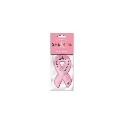 United Marketing Inc. 55286 2Pk She4Life Pink Ribbon Air Freshener - Pelican Power Tool