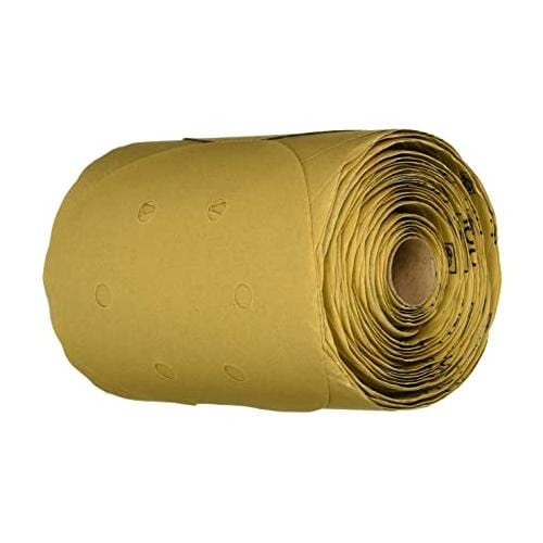 3M 1639 Gold Disc Rolls Stikit P180 6In 175/Roll-Dust Free - Pelican Power Tool