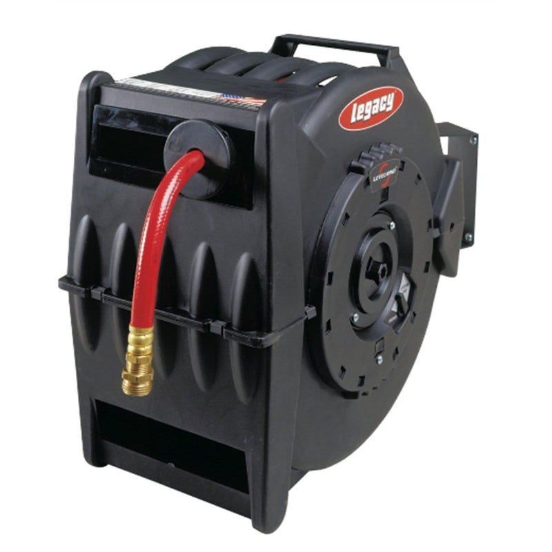 Legacy Manufacturing L8335 Retractable Hose Reel For Air Or Water  1/2" X 50' - Pelican Power Tool