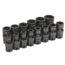 Grey Pneumatic 1314U 1/2" Drive 14 Pc. Standard Length Fract. Univ. Set - Pelican Power Tool