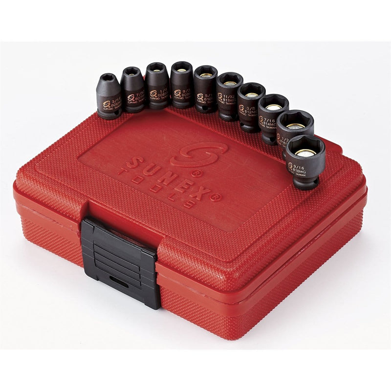 Sunex 1820 1/4 In. Drive 10-Piece Magnetic Impac - Pelican Power Tool