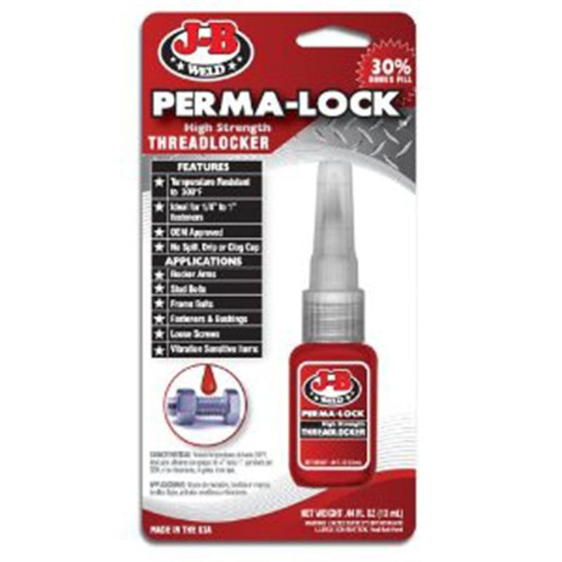 J B Weld 27113 J-B Weld Perma-Lock 13Ml. Red Threadlocker - Pelican Power Tool