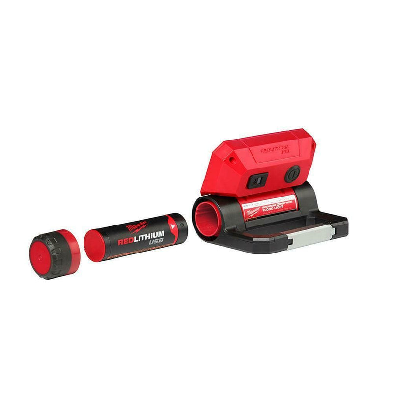 Milwaukee 2114-21 Usb Rechargeable Rover Pivoting Flood Light (1) Redlith Batt Kit - Pelican Power Tool