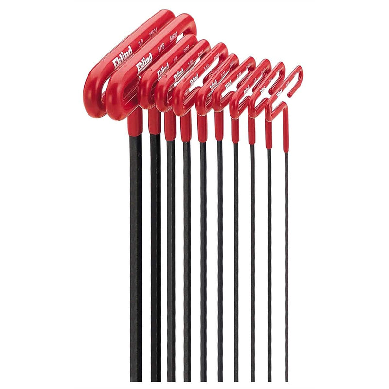 Eklind Tool Company 53910 10 Piece 9" SAE Cushion Grip T-Handle Hex Key Set - Pelican Power Tool