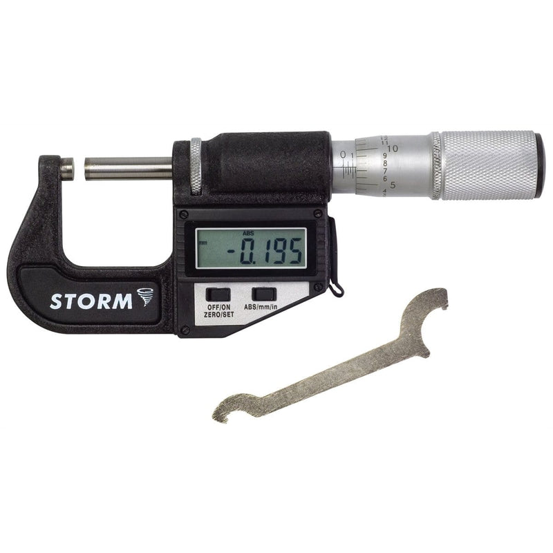 Central Tools 3M301 Micrometer Electronic Digital 0-1In Storm - Pelican Power Tool