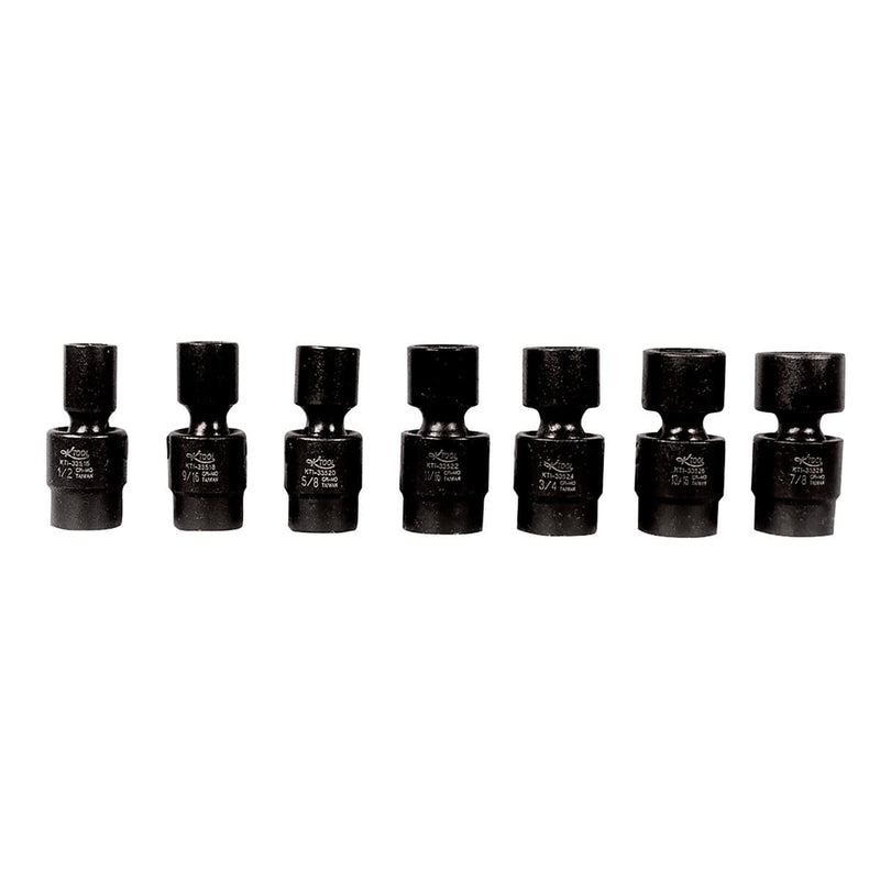 K Tool International KTI-33500 Soc Set Imp Flex 1/2" Dr 7 Pc. - Pelican Power Tool