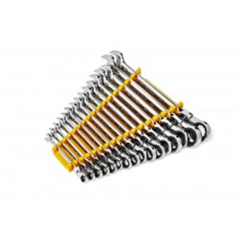 GearWrench 86728 16 Pc 12Pt Metric Flex Combi Ratchet Wrench Set - Pelican Power Tool