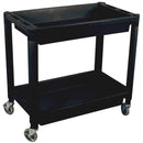 Astro Pneumatic 8330 Heavy Duty Plastic 2-Shelf Utility Cart, Black - Pelican Power Tool