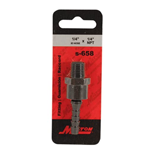 Milton Industries S-658 1/4" M. X 1/4" Barb Swivel - Pelican Power Tool