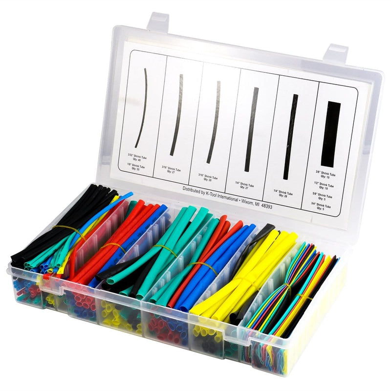 K Tool International KTI07740 235Pc. Heat Shrink Tube Assortment For Electrical - Pelican Power Tool