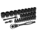 Grey Pneumatic 82629M 1/2" Dr. 29pc Metric Duo-Socket Set - 6 Pt. - Pelican Power Tool