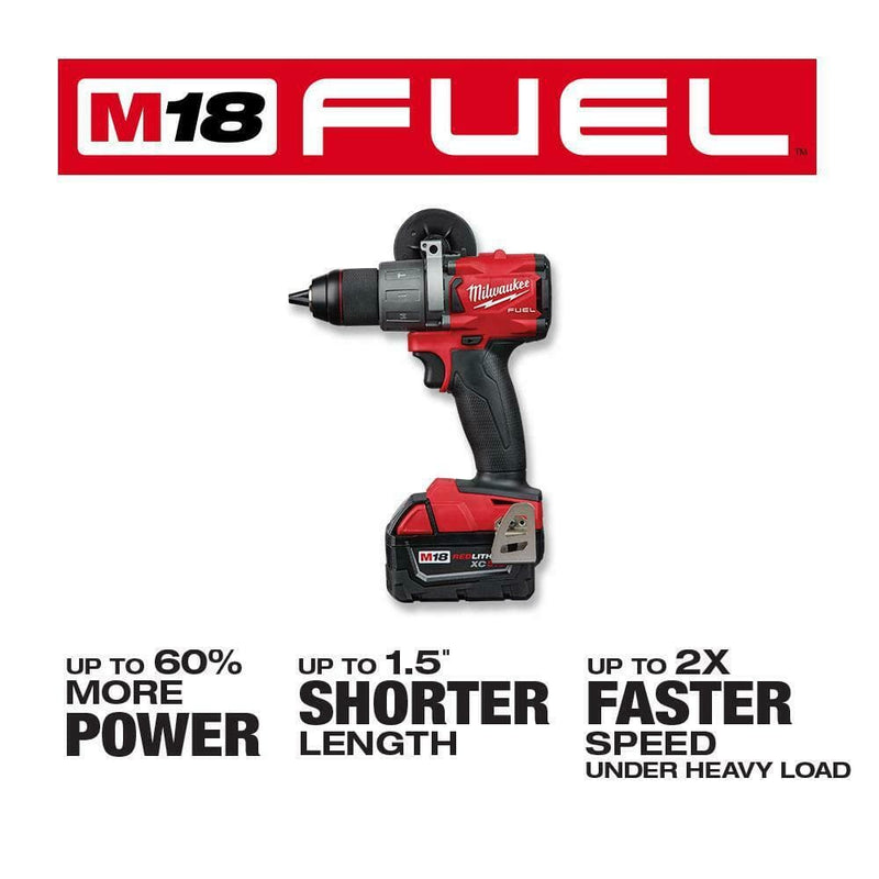 Milwaukee 2804-20 M18 Fuel 1/2" Hammer Drill Driver (Bare) - Pelican Power Tool