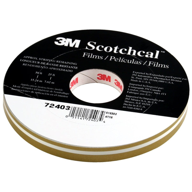 3M 72403 Striping Tape-Gold Metallic 1/2 150 2 Rl/Pk - Pelican Power Tool