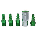 Milton Industries S-305AKIT 5 Pc. Colorfit Set, A-Style Green, 1/4" - Pelican Power Tool
