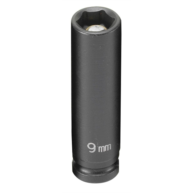 Grey Pneumatic 909MDG 1/4" Drive Deep Metric Magnetic Impact Socket - 9mm - Pelican Power Tool