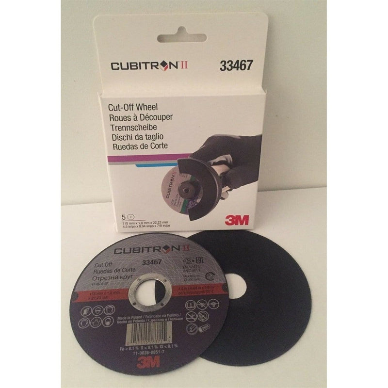 3M 33467 Cubitron Cut-Off Wheel 4.5 In. 5Pk - Pelican Power Tool