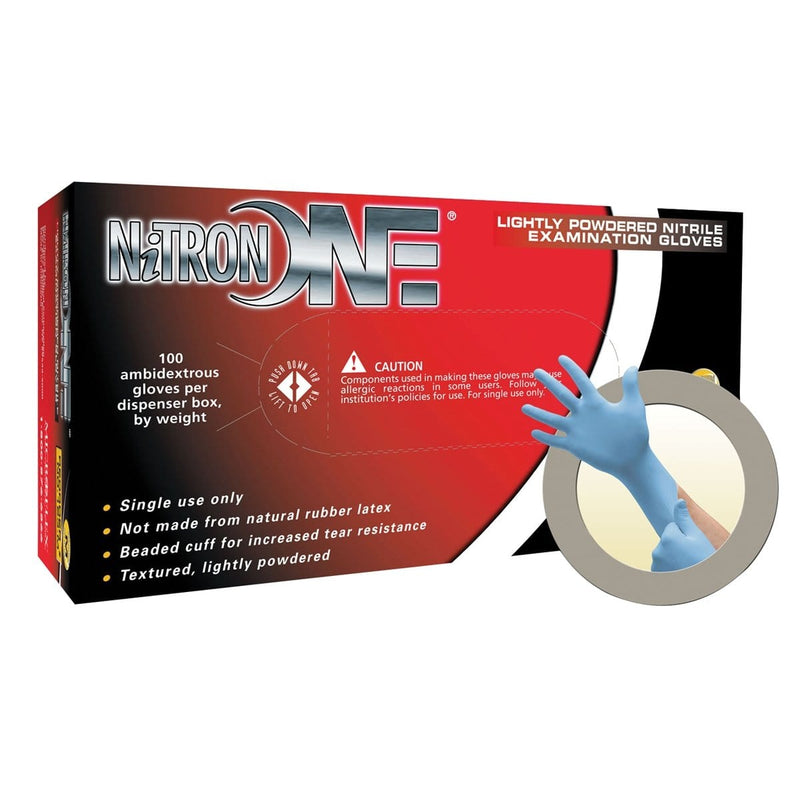 Microflex NO-123-L Nitron One Ligh Powder Nitrile Gloves Large - Pelican Power Tool