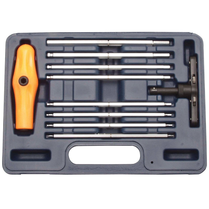 Vim Products BHI100 T Handle Sae Ball Hex 10 Pc Set Ratcheting - Pelican Power Tool