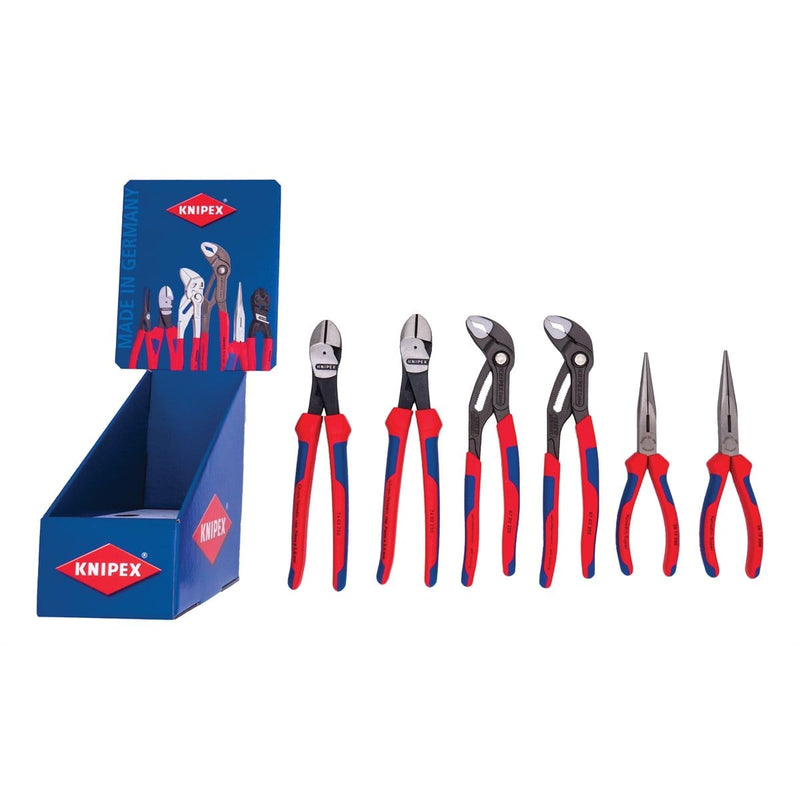 Knipex 9K 00 80 120 US 6Pc 2Ea 8" Needle/10" Cutter/10" Cobra Comfort Gri - Pelican Power Tool