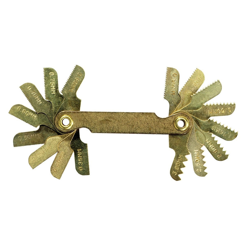 Hanson 11016 16 LEAF METRIC THREAD PITCH GAUGE - Pelican Power Tool