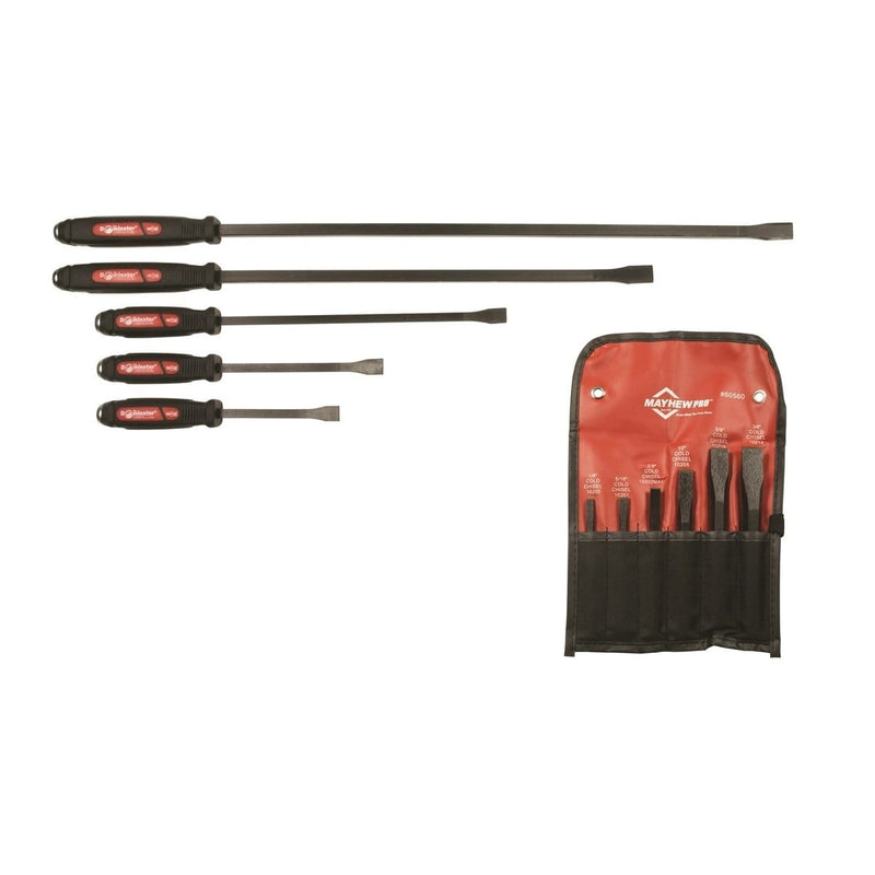Mayhew 81301 5-Pc Dom Curved Pry Bar With Free - Pelican Power Tool