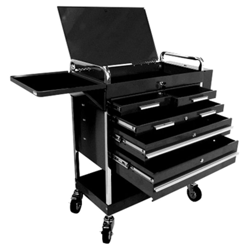 Sunex 8045BK Hd 5-Drawer Service Cart, Black - Pelican Power Tool