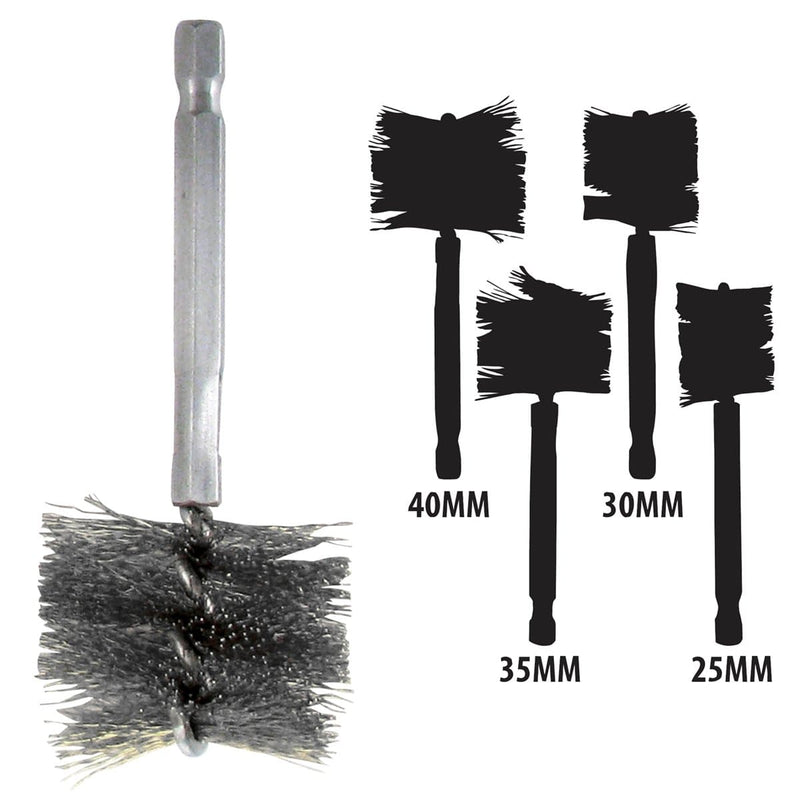 Innovative Products Of America 8037 25-40 Mm Stainless Steel Brush Kit - Pelican Power Tool