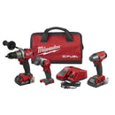 Milwaukee 2991-23 M18 Fuel 3Pc Auto Drill, Imp Wrench & Light Kit - Pelican Power Tool