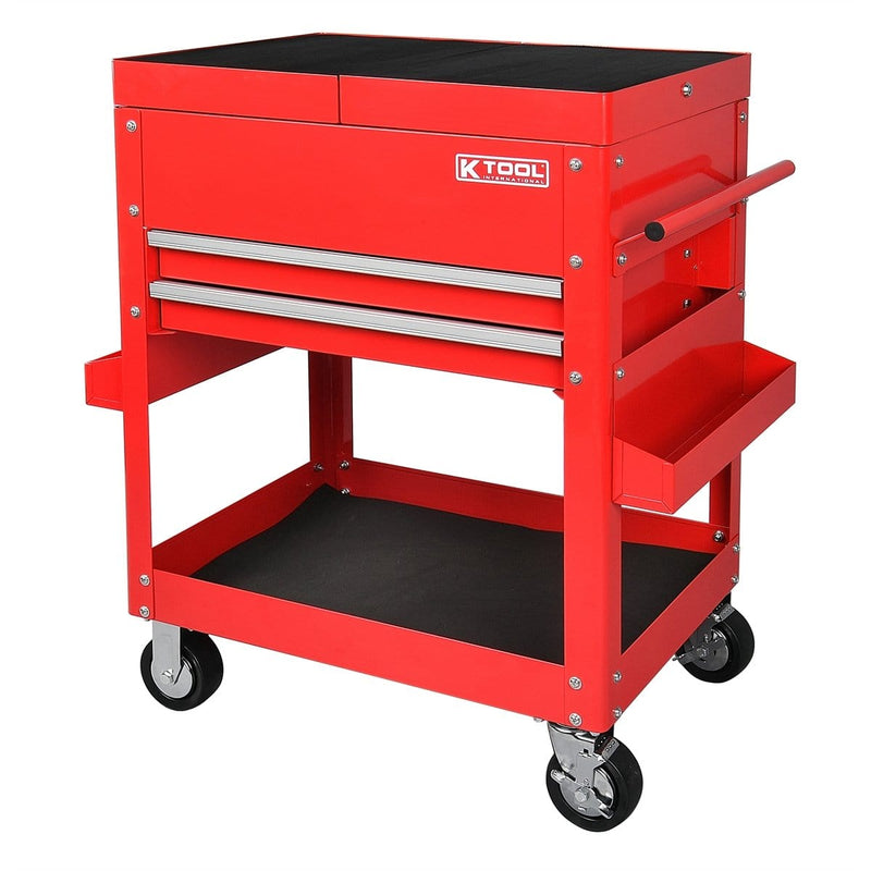 K Tool International 326080 Tool Cart 30" W/Sliding Top, Red - Pelican Power Tool