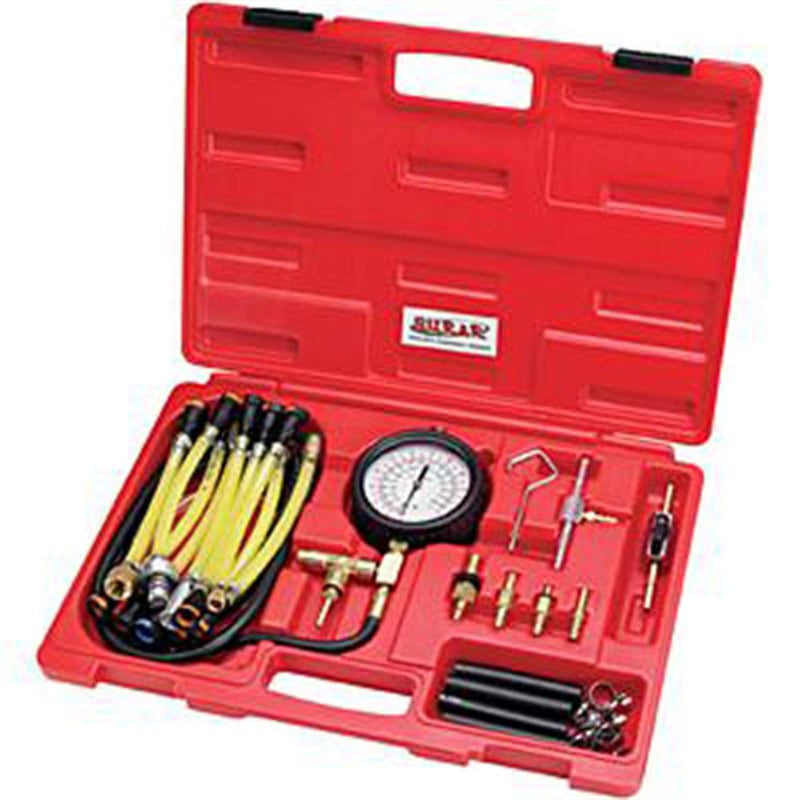 S.U.R. and R Auto Parts FPT22 Deluxe Fuel Injection Pressure Tester Kit - Pelican Power Tool