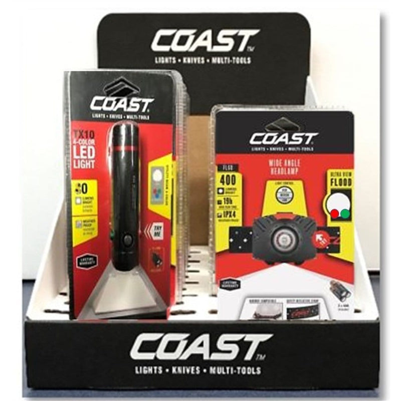 COAST Products 21872 Tx10/Fl68 9-Piece Counter Display - Pelican Power Tool