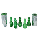 Milton Industries S-307AKIT 7 Pc. Colorfit Set, A-Style Green, 1/4" - Pelican Power Tool