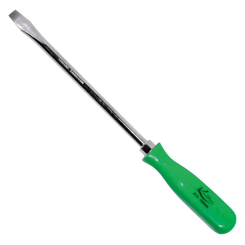 K Tool International KTI-19908 8 In. Slotted Screwdriver With Green Square Handle - Pelican Power Tool