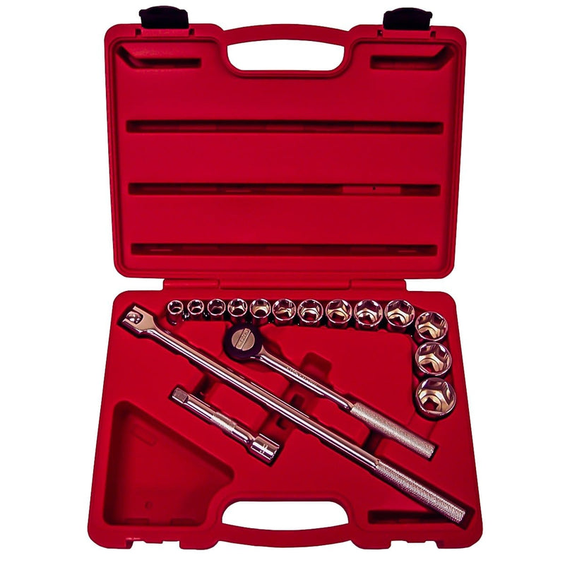 K Tool International KTI-23000 16-Piece 1/2  Dr 6-Pt Sae Shal - Pelican Power Tool