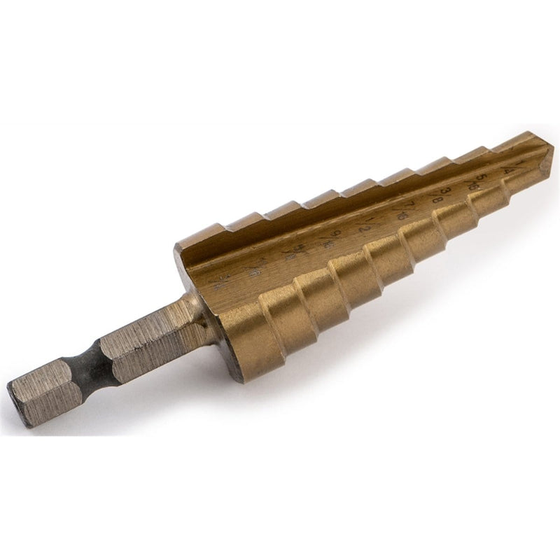 Titan 16504 Titanium Step Drill Bit - 1/4" - 3/4 - Pelican Power Tool