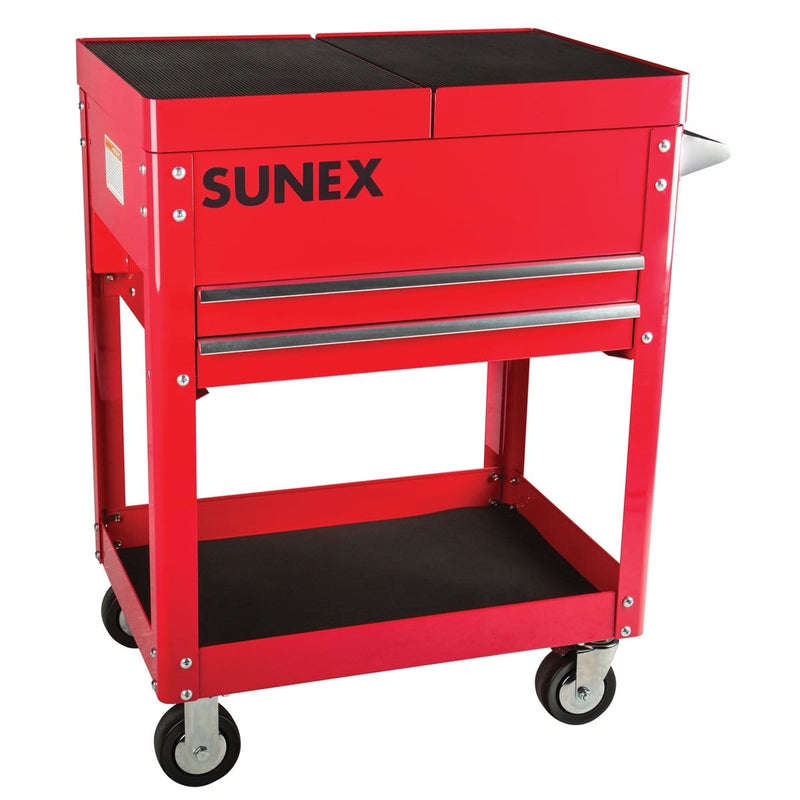 Sunex 8035R Compact Slide Top Utility Cart, Red - Pelican Power Tool