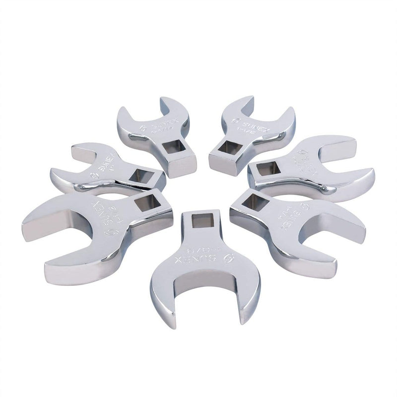 Sunex 9720A 7 Piece 1/2" Dr. Jumbo Sae Crowfoot Wrench Set - Pelican Power Tool