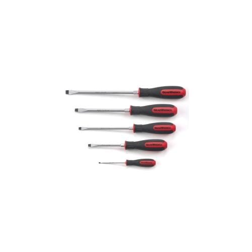 GearWrench 80053 5-Piece Slotted Dual Material Screwdriver Set - Pelican Power Tool