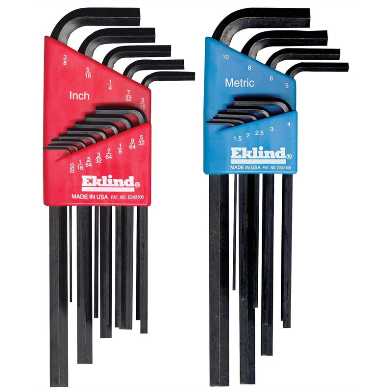 Eklind Tool Company 10222 Hex Key Set 22 Pc Sae/Metric Long - Pelican Power Tool