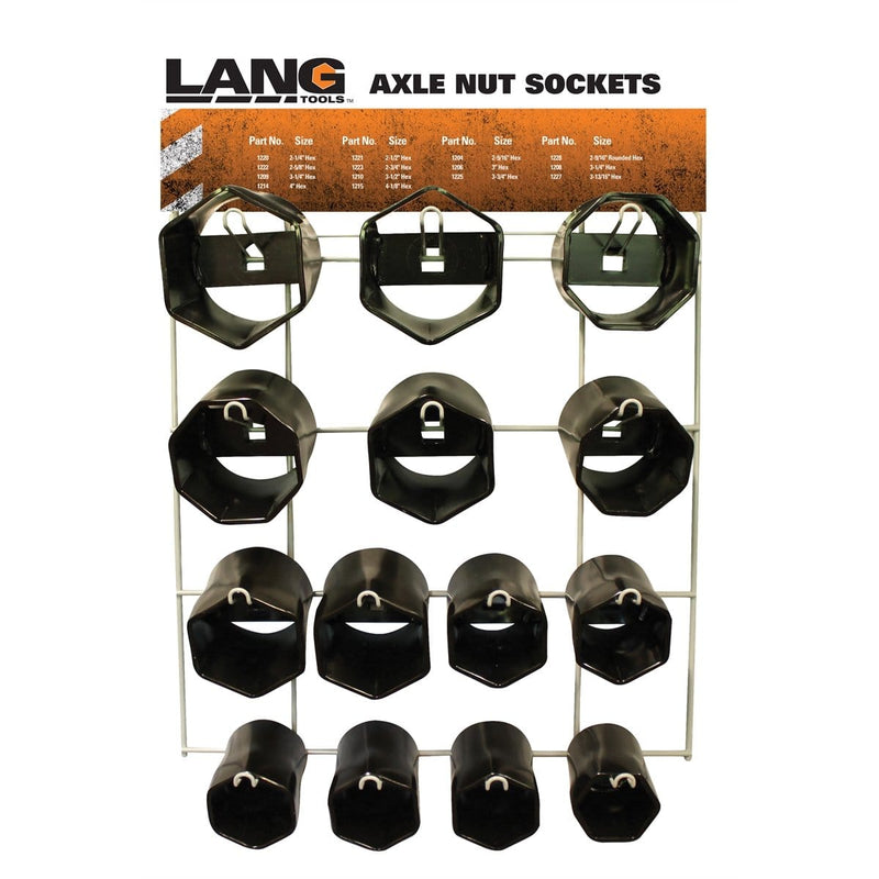 Lang Tools 1290 Axle Nut Display 14 Pc - Pelican Power Tool