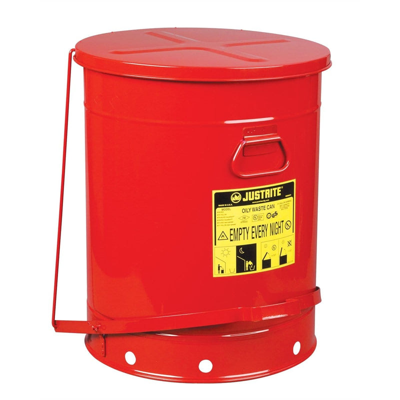 Justrite Mfg. Co. 9700 21 Gallon Oily Waste Can W/Foot Lever - Pelican Power Tool