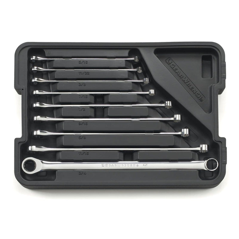 GearWrench 85998 9Pc Xl Gearbox Ratcheting Wrench Set Sae - Pelican Power Tool