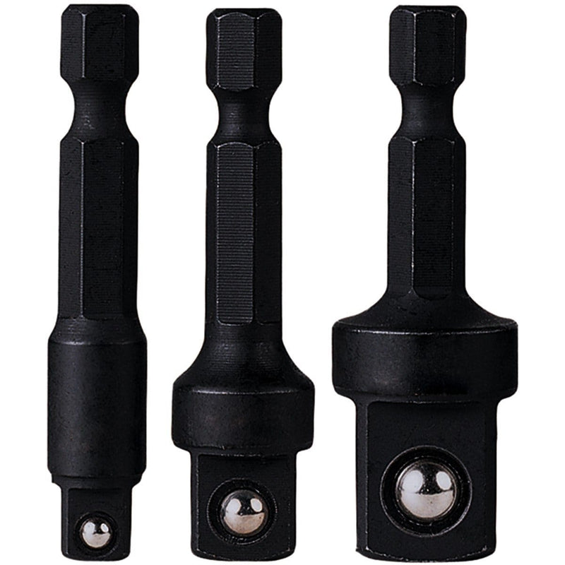 Grey Pneumatic 1403HA 3 PC. 1/4" HEX TO SQUARE SOCKET ADAPTER SET - Pelican Power Tool