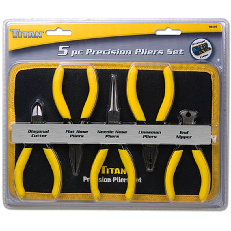 Titan 18405 5Pc Precision Pliers Set W/ Case - Pelican Power Tool