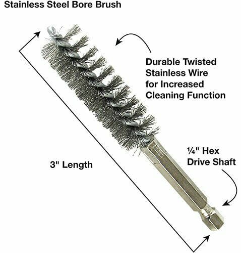 Innovative Products Of America 8001D 36Pc Bore Brush Set W/ 1/4 Driver Handle - Pelican Power Tool