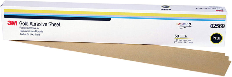 3M 2569 Sandpaper,2-3/4X17-1/2,150G,100Ea--- - Pelican Power Tool