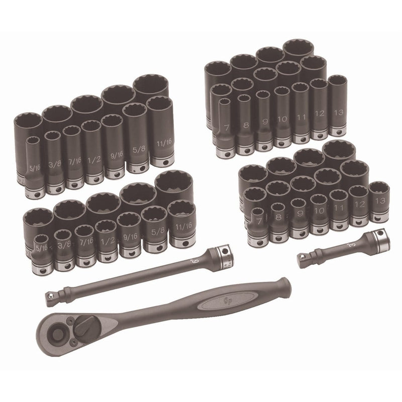 Grey Pneumatic 81259CRD 3/8" Dr. Duo-Socket 59-Piece Set - Pelican Power Tool